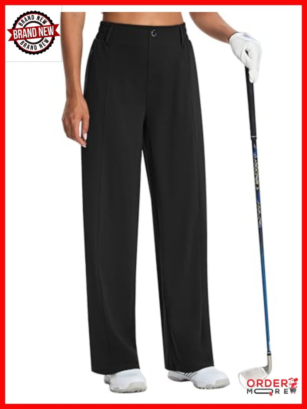 Wide Leg Pull-On Dress Pants UPF 50+ Stretch Travel Trousers